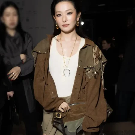 Paris Fashion Week Seulgi Brown Suede Jacket For Sale