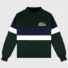 Parke Vintage Stripe Mockneck Sweatshirt for sale