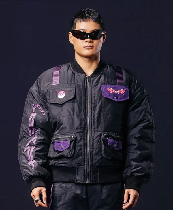 Pokémon Ball Satin Bomber Jacket