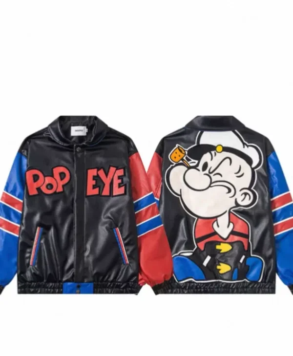Popeye The Sailor Man Leather Jacket for sale