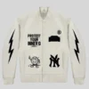 Protect Your Inner G Gang White Varsity Jacket