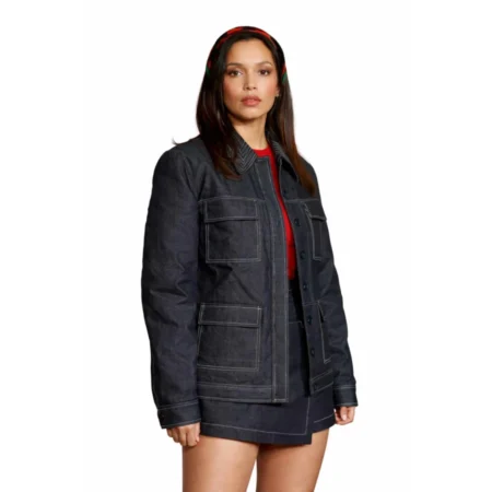 Psycho Killer Georgina Campbell Blue Jacket for sale