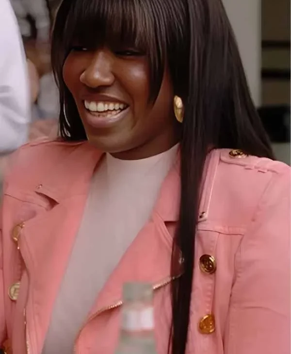 RHOBH S15 Bozoma Pink Cropped Moto Jacket