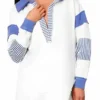 RHOBH S15 Erika Girardi Striped Polo Sweatshirt