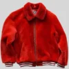 Red Fur Sheep Bomber Jacket