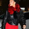 Rihanna Valentines Day Black Leather Jacket