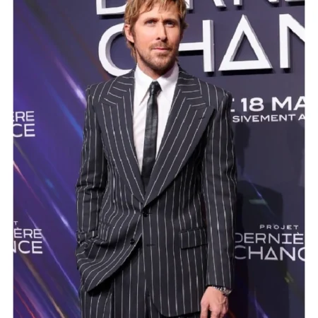 Ryan Gosling Project Hail Mary Photocall Pinstripe Blazer