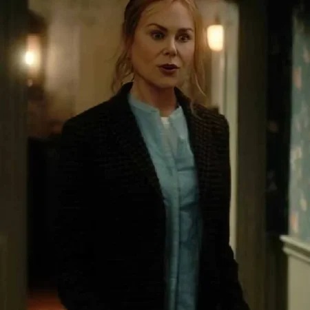 Scarpetta 2026 Nicole Kidman Brown Check Blazer