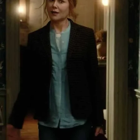 Scarpetta 2026 Nicole Kidman Brown Check Blazer For Sale