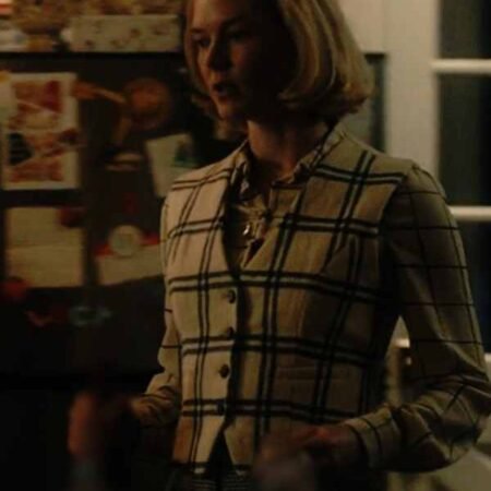 Scarpetta 2026 Rosy McEwen Plaid Vest for sale