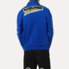 Shop Louis Vuitton Saquon Barkley Blue Printed Half-Zip Sweatshirt