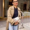 Shop Nia Long attend Premiere Brown Trench Coat