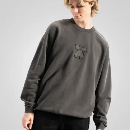 Shop Very Cool x Minecraft Stone Crewneck Sweatshirt