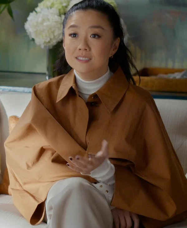 Shrinking Sherry Cola Oversized Cropped Coat Cape
