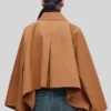 Shrinking Sherry Cola Oversized Cropped Coat Cape sale now