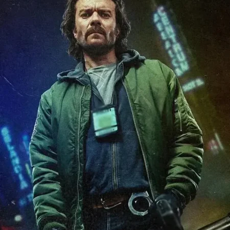 Snake Killer Pilou Asbæk Green Bomber Jacket