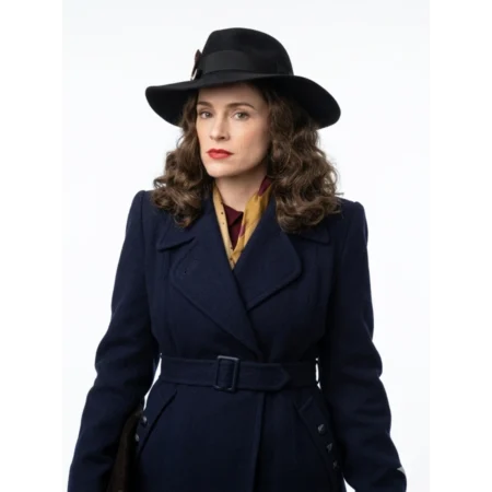 Sophie Rundle Peaky Blinders Blue Wool Coat
