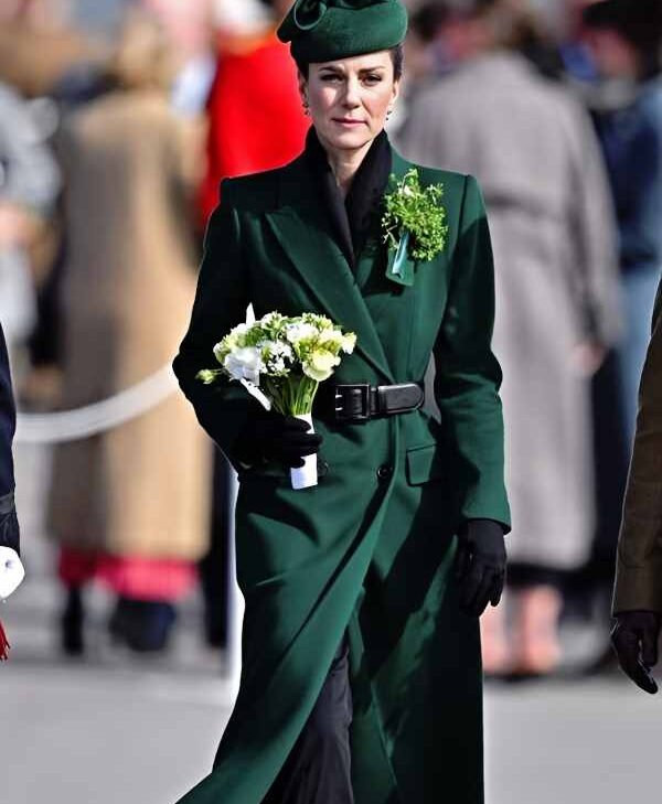 St. Patrick’s Day Kate Middleton Forest Green Coat