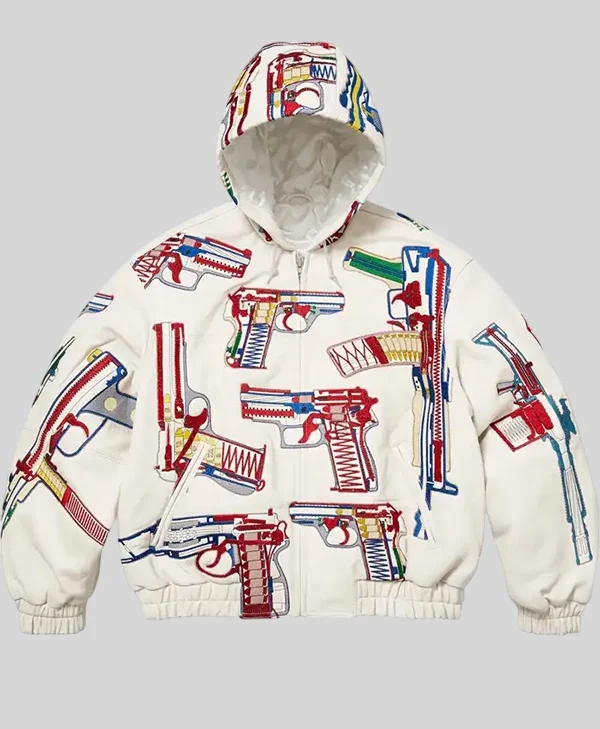 Supreme SS26 Guns Leather Jacket
