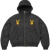 Supreme X Playboy Hooded MA-1 Black Jacket