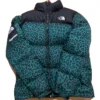 Supreme x The North Face Nuptse Green Leopard Print Jacket