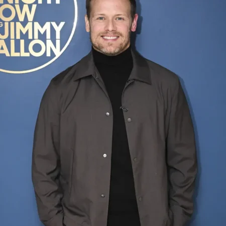 The Tonight Show Sam Heughan Grey Jacket