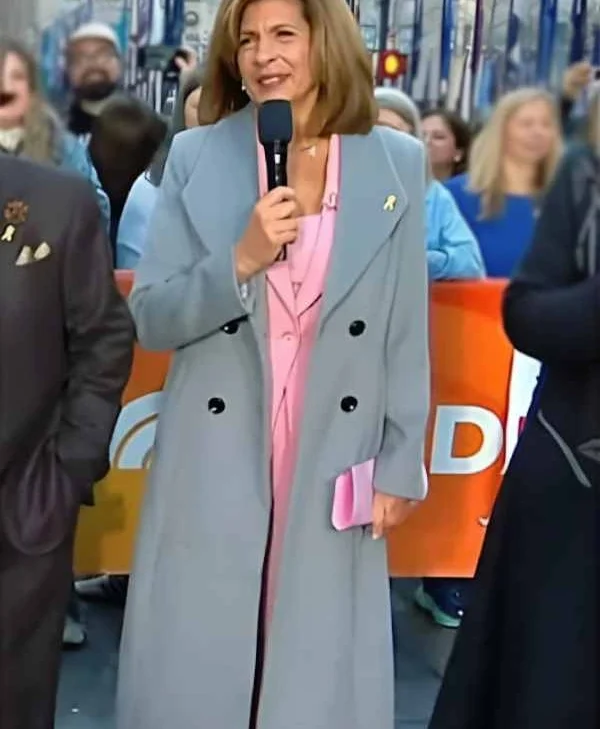 Today Show Hoda Kotb Gray Wool Coat