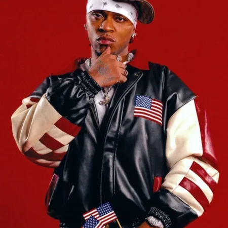 Txyy USA Flag Leather Jacket