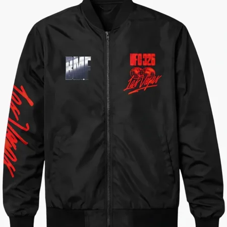 UFC 326 Black Lightweight Bomber Jacket