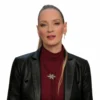Uma Thurman Leather Blazer