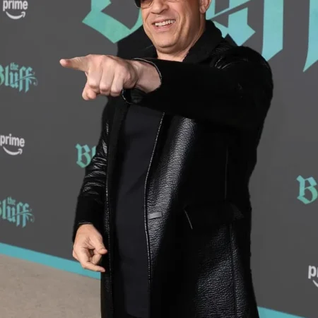 Vin Diesel The Bluff 2026 Event Leather Coat for sale