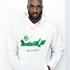 Virgil Abloh wearing a white hoodie Shop Now