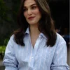 Vladimir 2026 Rachel Weisz Blue Striped Shirt