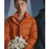 Zendaya The Drama Orange Puffer Jacket