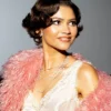 Zendaya The Drama Pink Fur Coat for sale