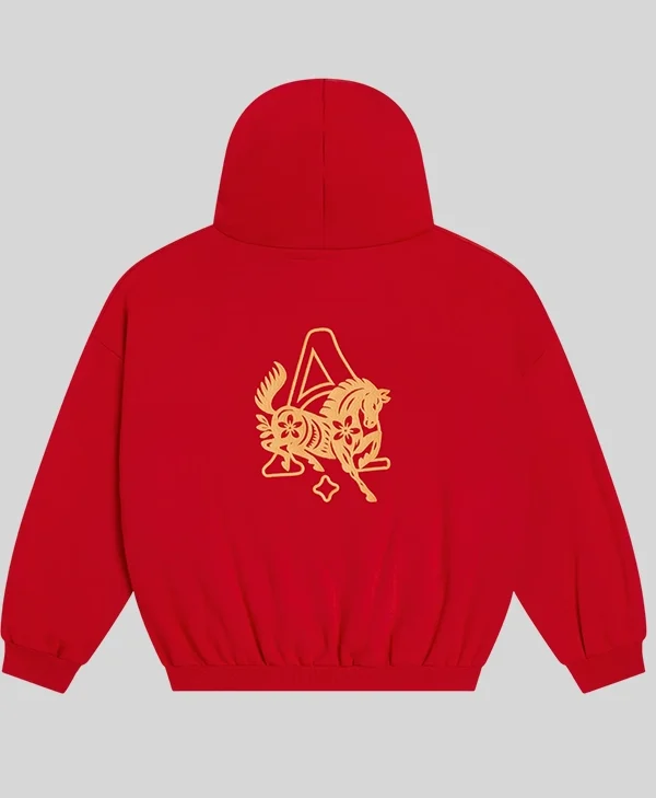 buy Alchemai Year of Horse Red Hoodie