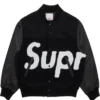 buy Chenille Supreme Black Varsity Jacket