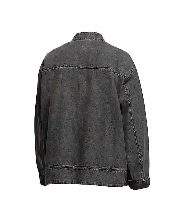 buy Chinese New Year Dark Gray Denim Jacket
