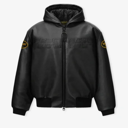 buy Fear of God x Vanson Essentials Leather Hooded Bomber