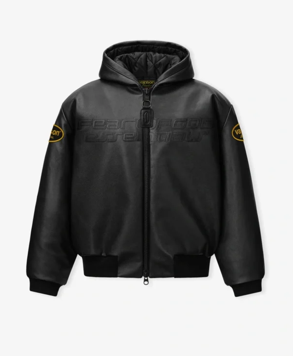 buy Fear of God x Vanson Essentials Leather Hooded Bomber