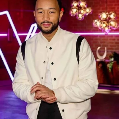 buy John Legend White Varsity Jacket