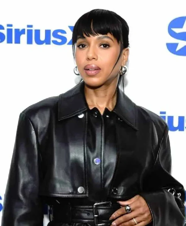 buy Kerry Washington Leather Coat
