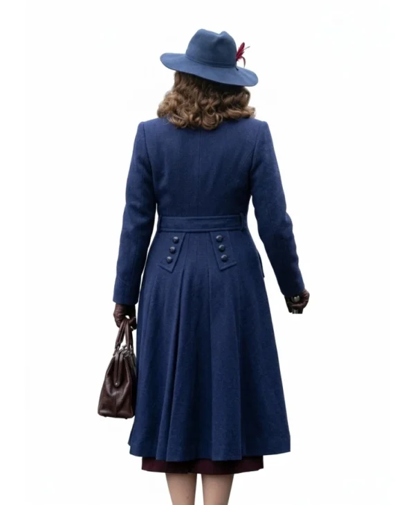 buy Sophie Rundle Peaky Blinders Blue Wool Coat