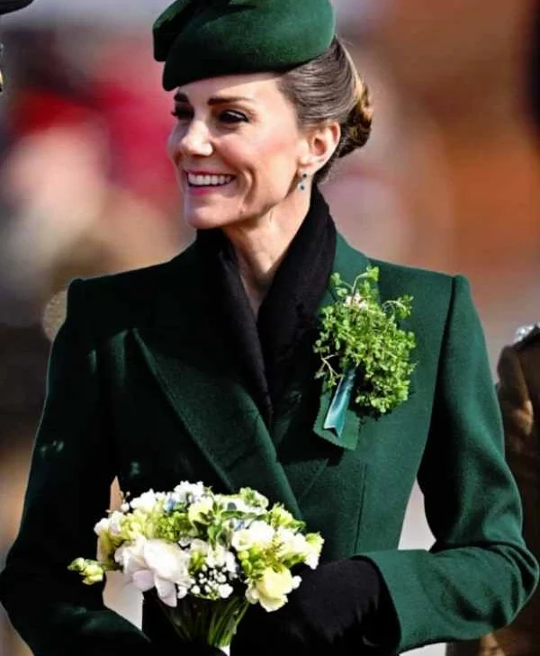 buy St. Patrick’s Day Kate Middleton Forest Green Coat