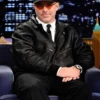 buy Tonight Show S13 Daniel Arsham Black Leather Jacket