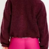 buy Wild Vacation Rentals 2026 Sherry Cola Burgundy Sherpa Jacket