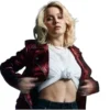 buy Zara Larsson Red Metallic Faux Leather Jacket