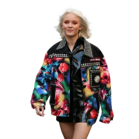 buy Zara Larsson Studded Floral Multicolor Jacket