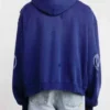distressed blue hoodie men