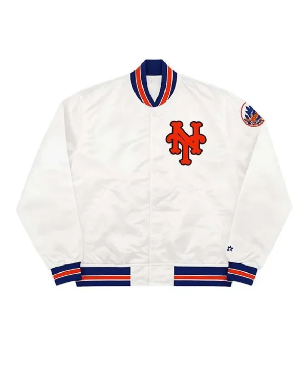 1980s NY Mets White Bomber Jacket